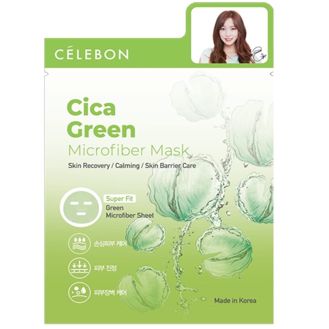 Cica Green Microfiber Mask