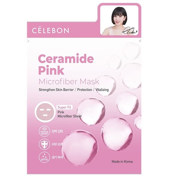 Ceramide Pink Microfiber Mask - Célebon