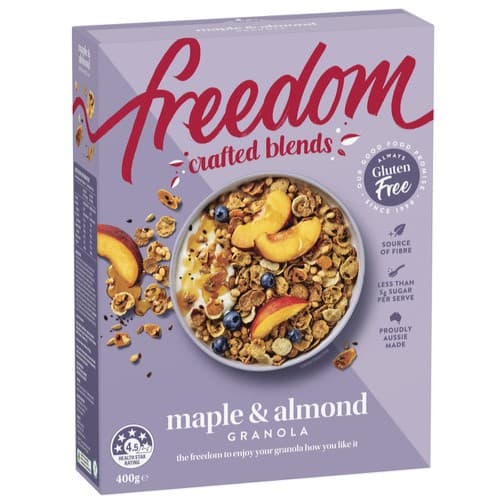 Gluten Free Crafted Blends Maple & Almond Granola - Freedom 