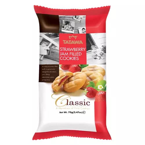 Strawberry Jam Filled Cookies - Tatawa