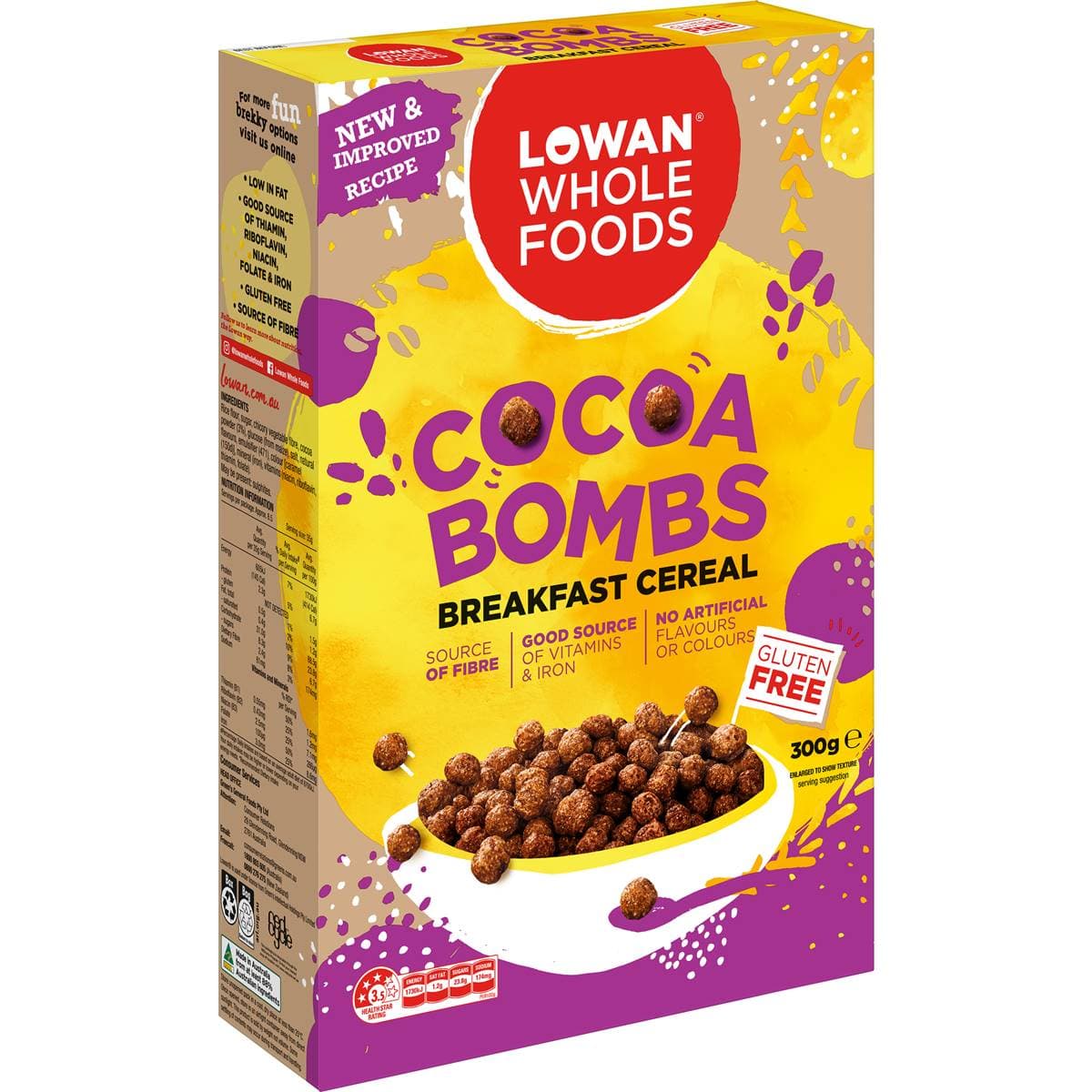 Gluten Free Cocoa Bombs Breakfast Cereal - Lowan Whole Foods