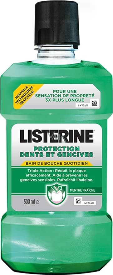 Fresh Mint Triple Action Protection Teeth and Gums Mouthwash