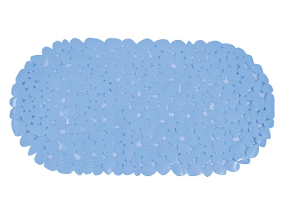 Pebbles Transparent Showermat Blue - Spirella