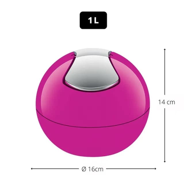 Bowl Waste Bin Dark Pink
