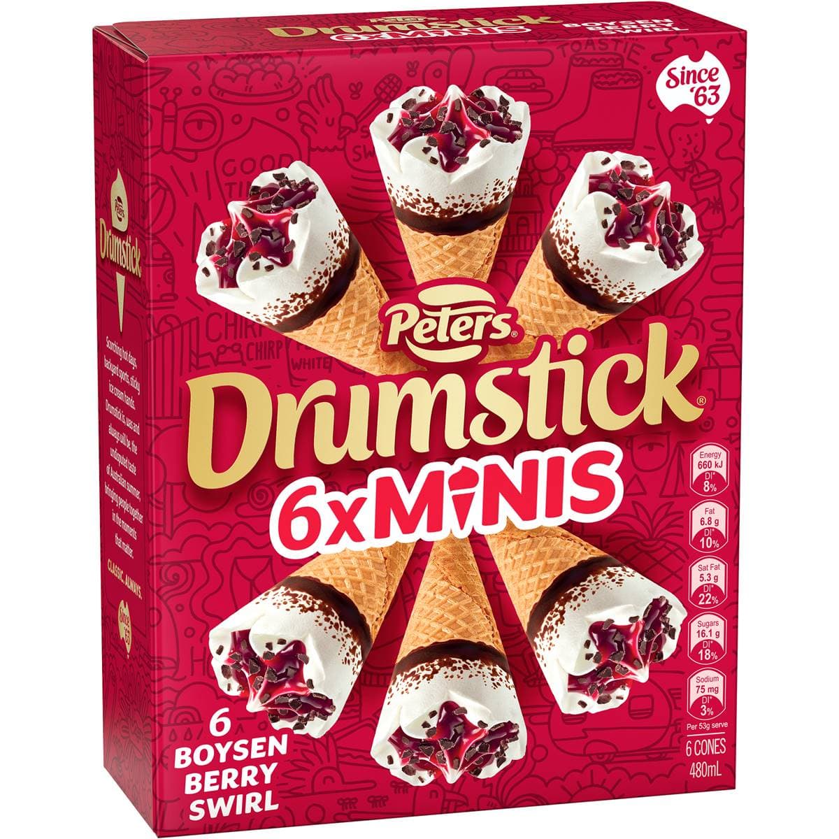 Mini Drumstick Boysen Berry Swirl