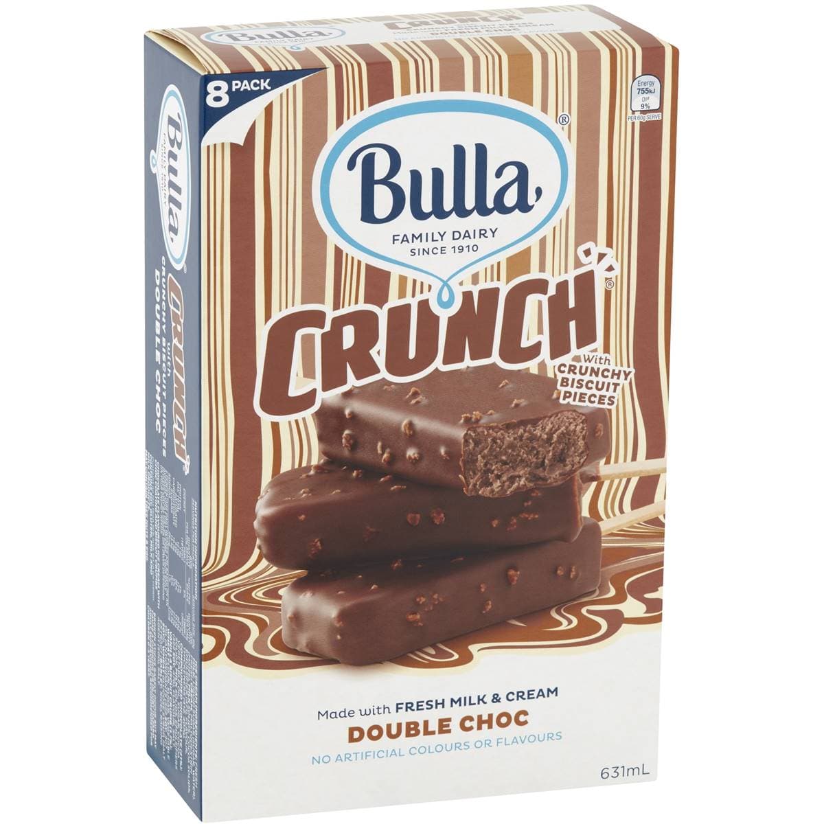Crunch Double Choc Ice Cream - Bulla