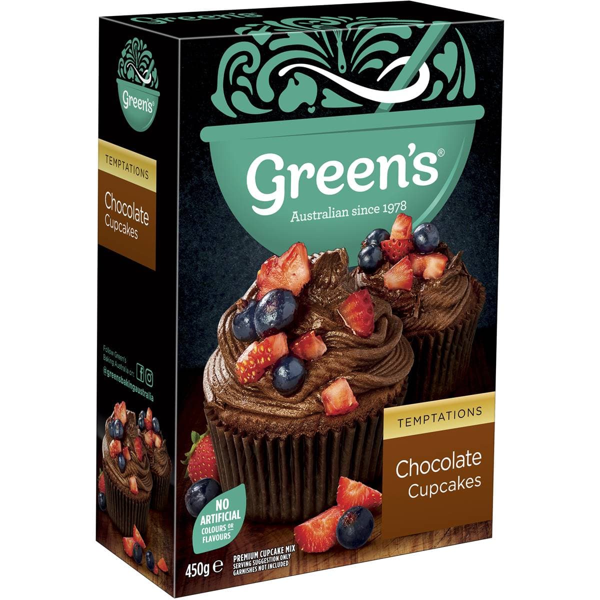 Temptations Chocolate Cupcake - Green's 1