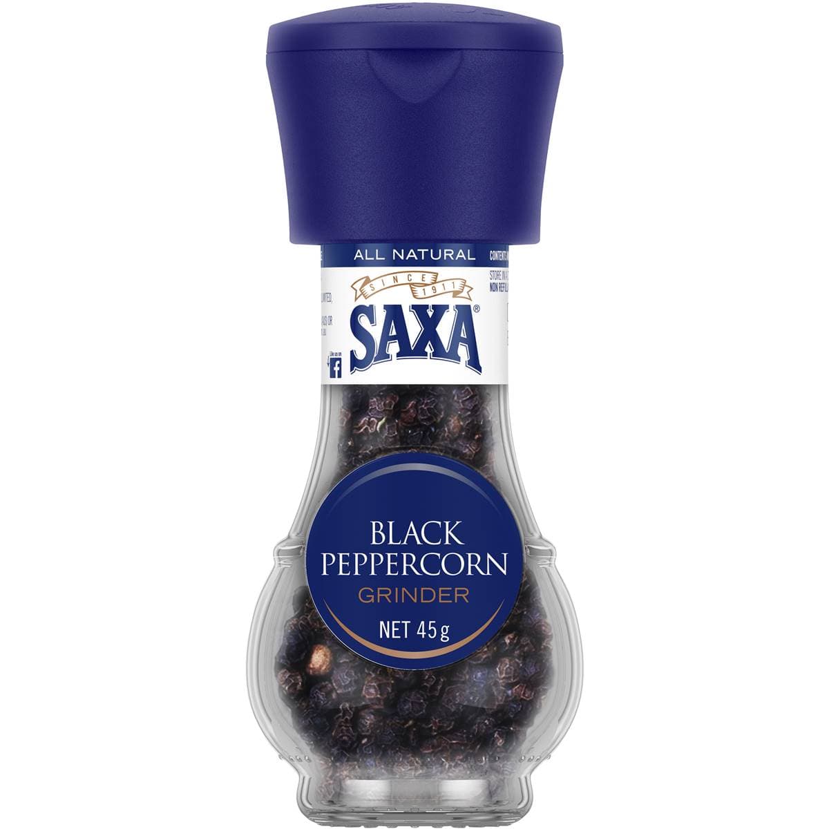 Black Peppercorn Grinder - Saxa