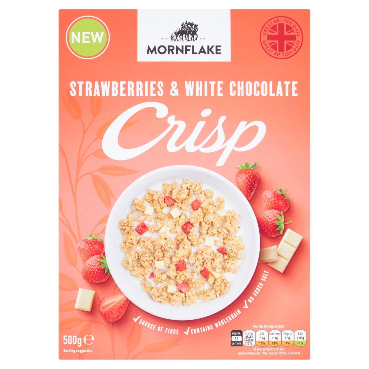 Strawberries & White Chocolate Crips - Mornflake