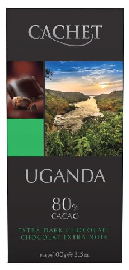 Uganda Extra Dark Chocolate 80% Cacao - Cachet 