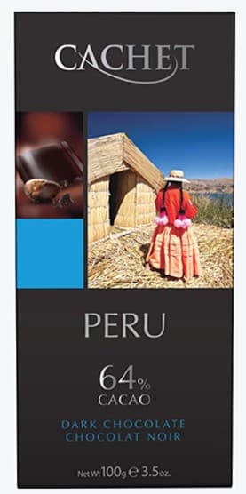 Peru Dark Chocolate 64% Cacao - Cachet