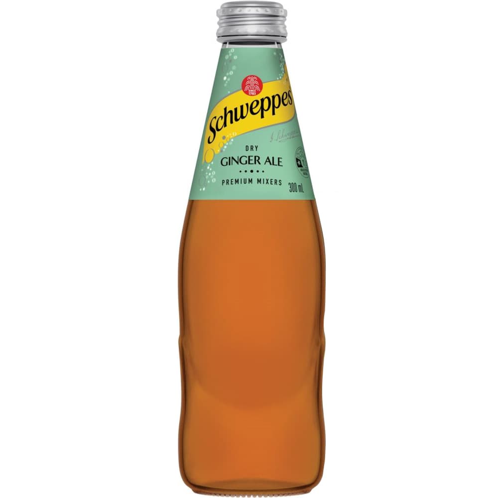 Schweppes Dry Ginger Ale Glass Bottle