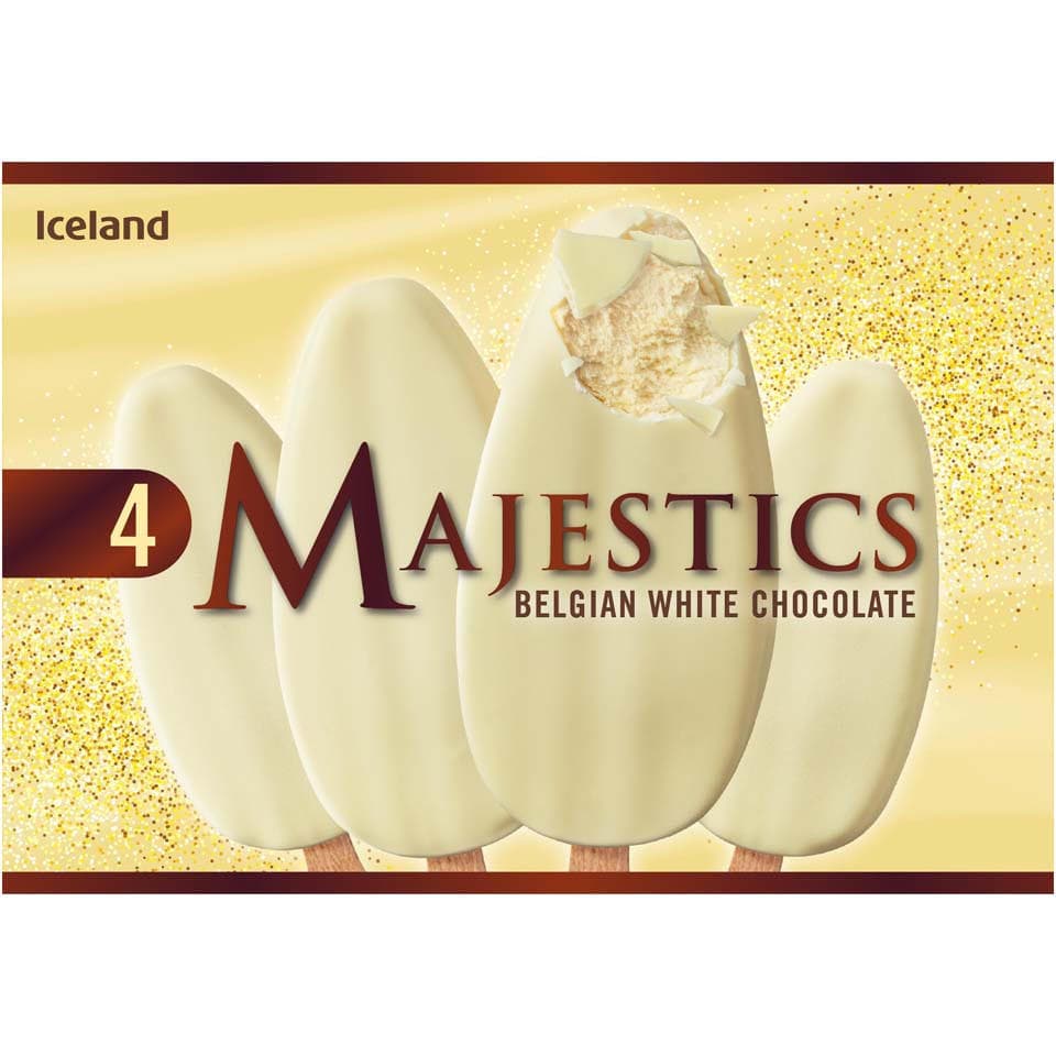 Majestics Belgian White Chocolate Sticks