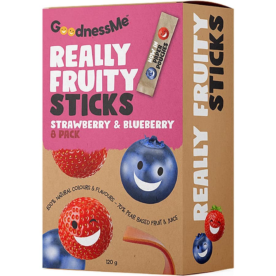 Really Fruity Sticks Strawberry & Blueberry - GoodnessMe