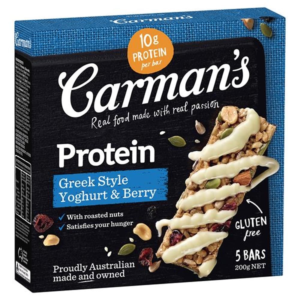 Protein Bars Greek Style Yoghurt & Berry - Carman's