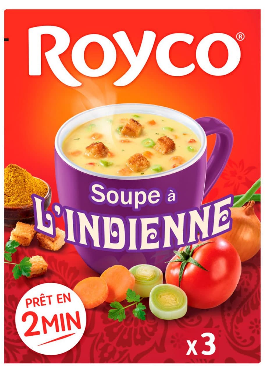L'indie Ennea Vegetable Curry Croutons Soup - Royco