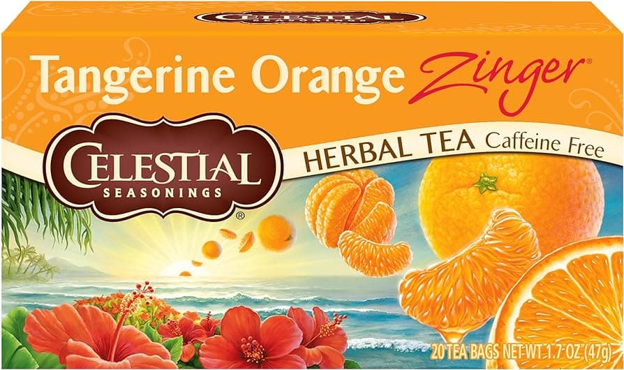 Tangerine Orange Zinger Herbal Tea Caffeine Free