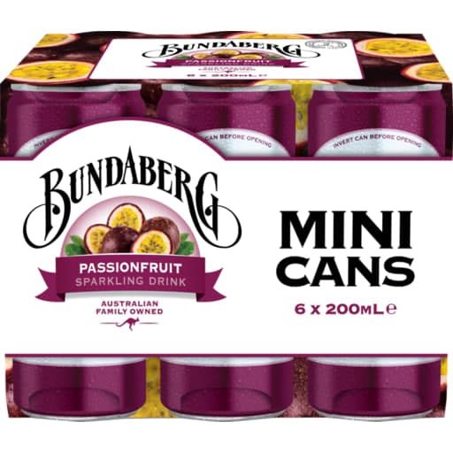 Passion Fruit Sparkling Can Pack - Bundaberg