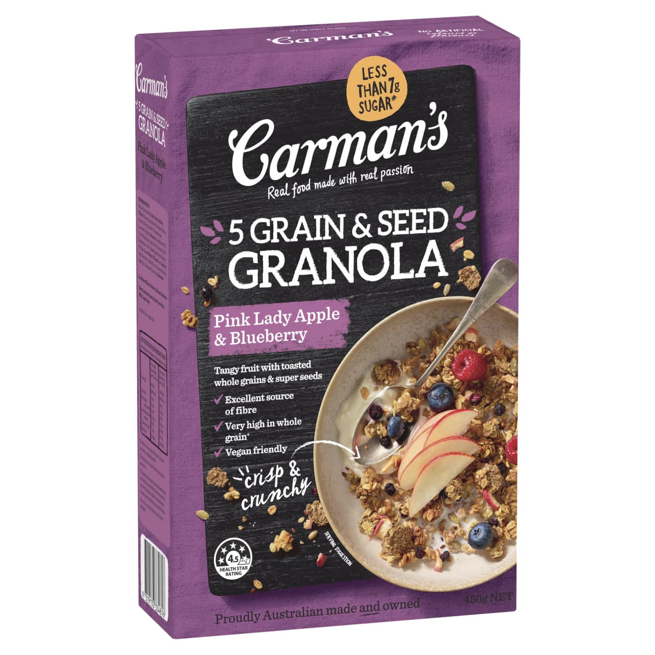 5 Grain & Seed Granola Pink Lady Apple & Blueberry