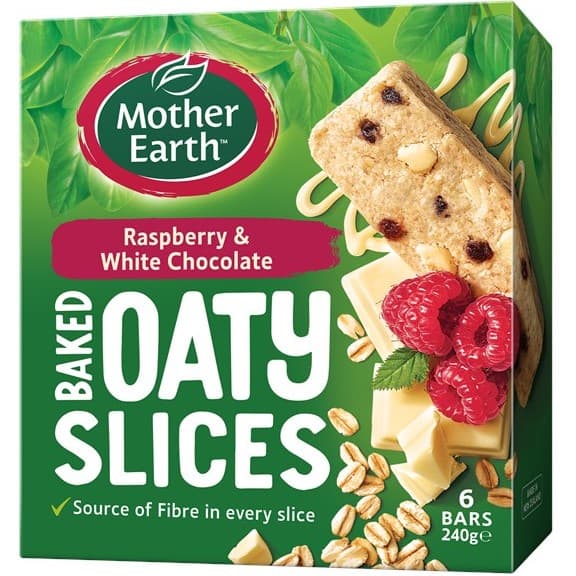 Raspberry & White Chocolate Slices - Mother Earth