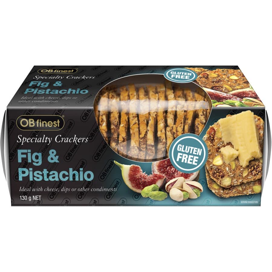 Gluten Free Crackers Fig & Pistachio - OB Finest