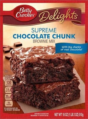 Supreme Chocolate Chunk Delight Brownie Mix - Betty Cockers