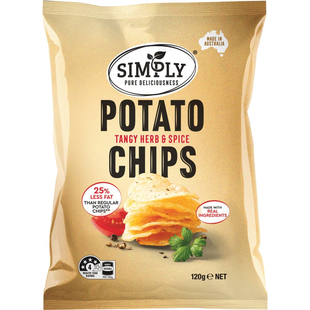 Potato Tangy Herb & Spice Chips - Simply