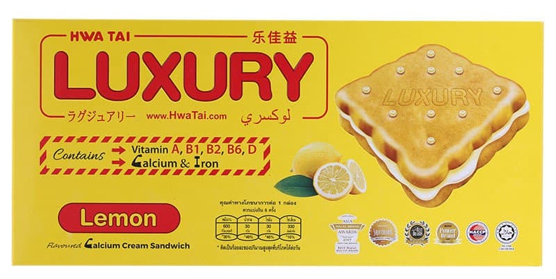Luxury Cream Sandwich Lemon - Hwa Tai