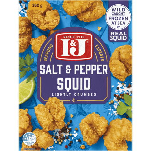 Salt & Pepper Squid Lightly Crumbed - I&J