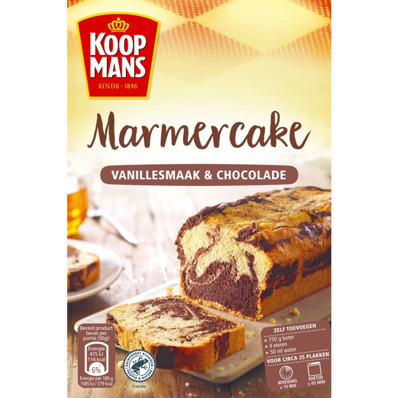 Mable Cake Vanilla & Chocolate Flavor - Koopmans