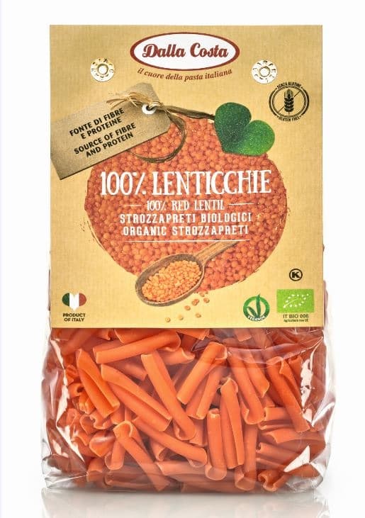Organic Pasta Red Lentil - Dalla Costa