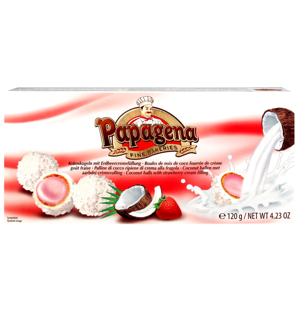 Wafer Balls Coconut & Strawberry Flavor - Papagena