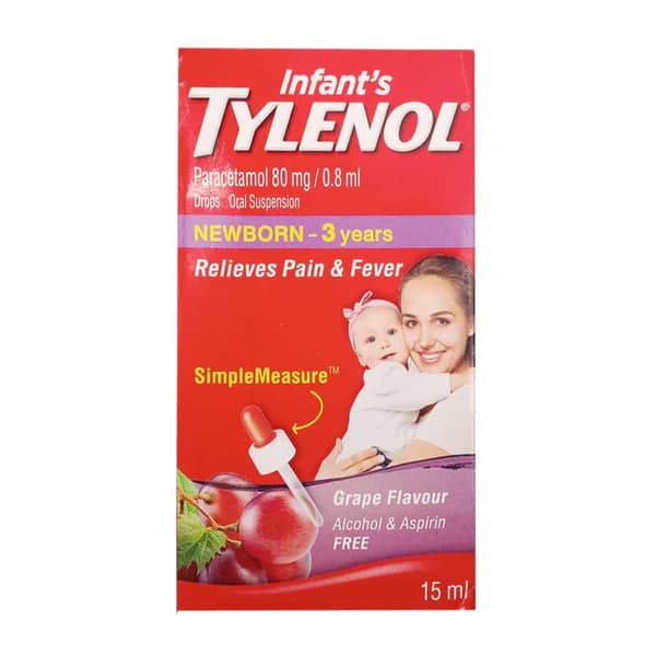 Infant's Relieves Pain & Fever Grape Flavor - Tylenol