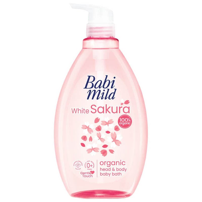 Organic Head & Body Baby Bath White Sakura