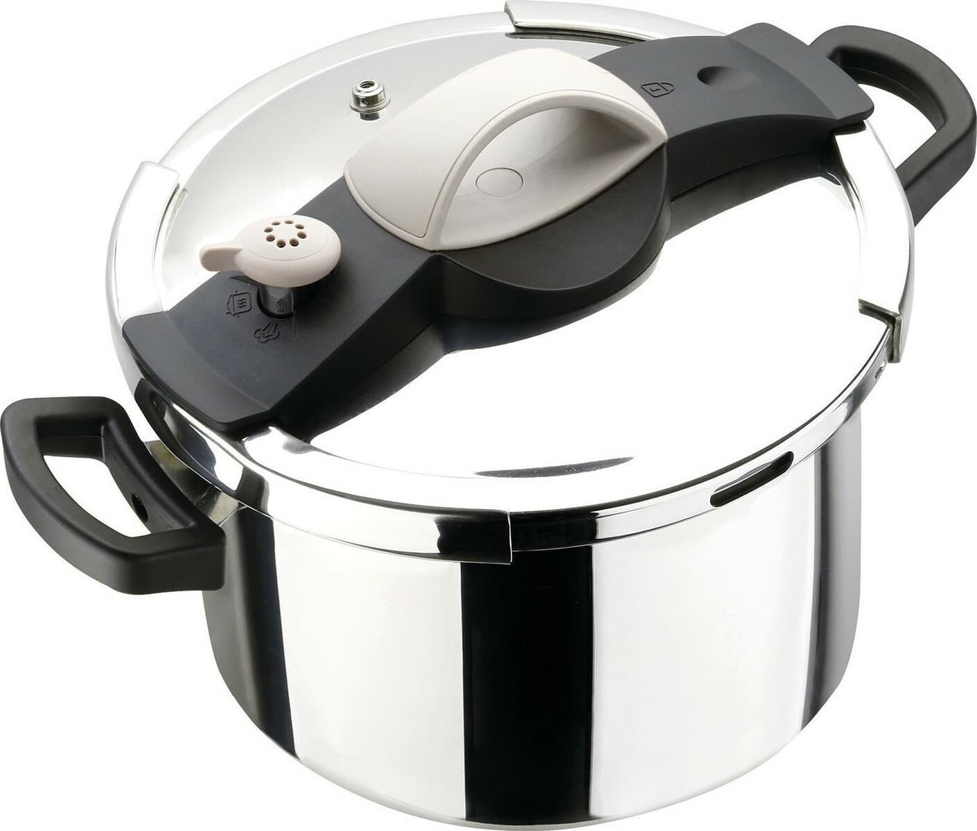 Stainless Steel Pressure Cooker (Gray Bakelite Handle) - SitraPro