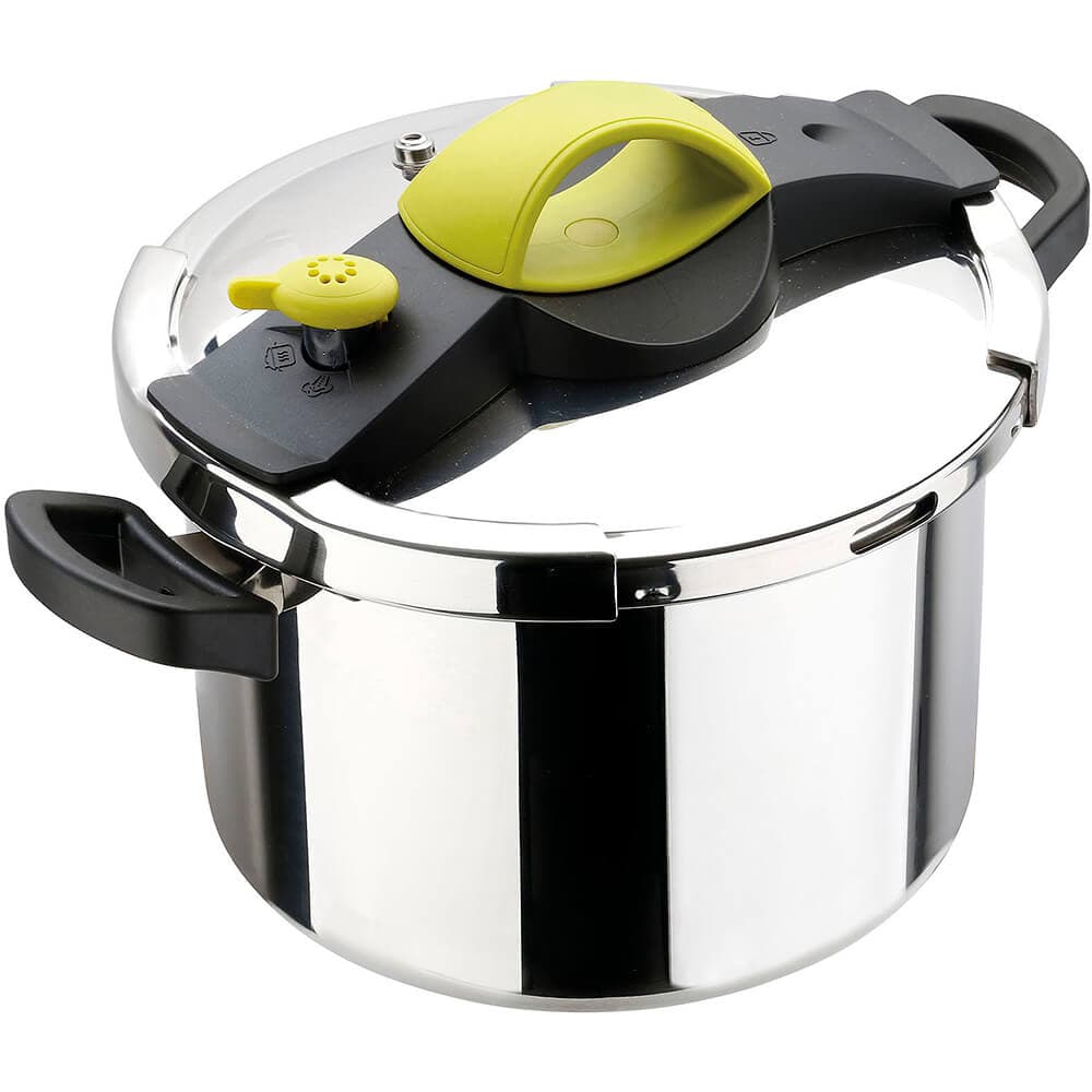 Stainless Steel Pressure Cooker (Green Bakelite Handle) - SitraPro