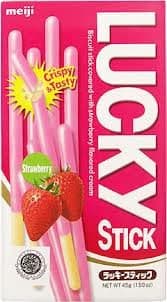 Lucky Sticks Crispy & Tasty Strawberry Flavor - Meiji