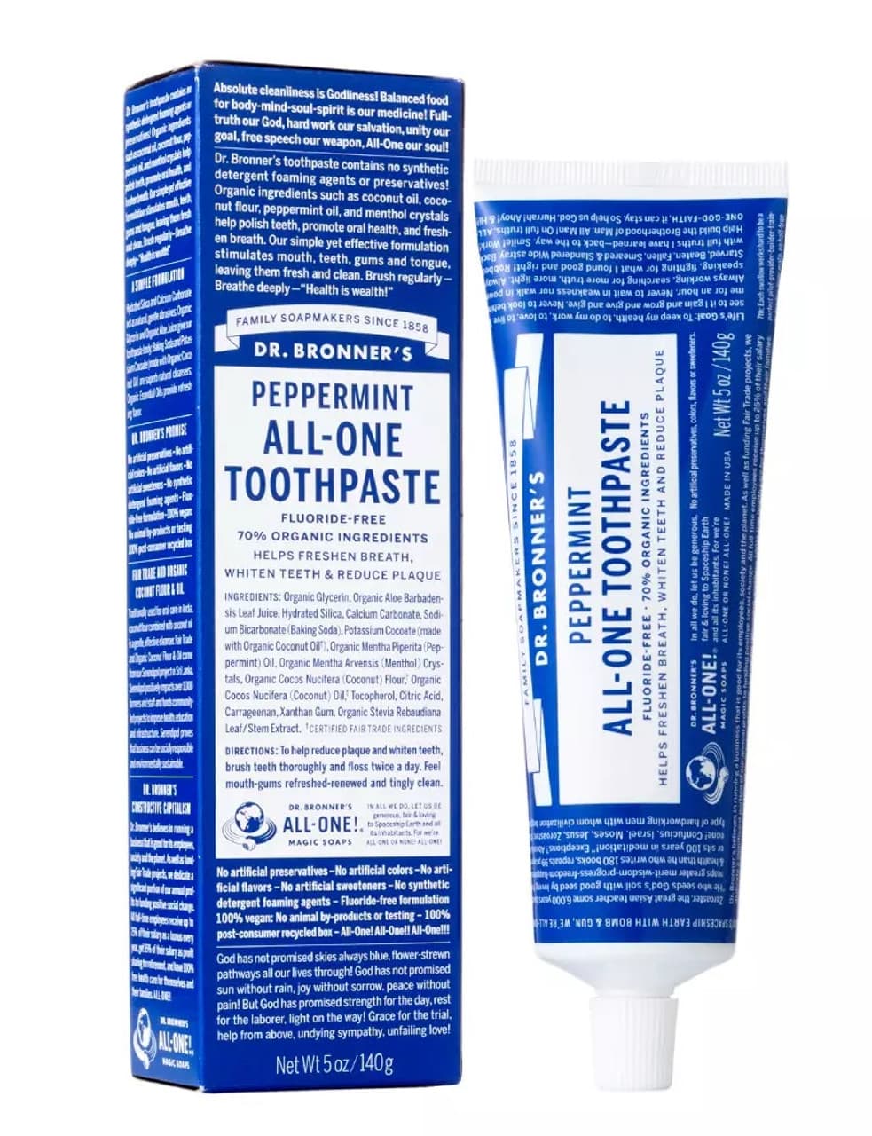 Peppermint All in One Toothpaste - Dr Bonner's