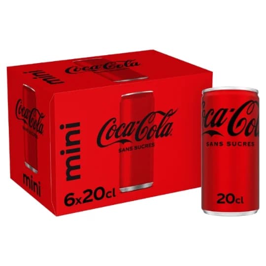 Mini Coca Cola Zero Can 20cl Pack X6