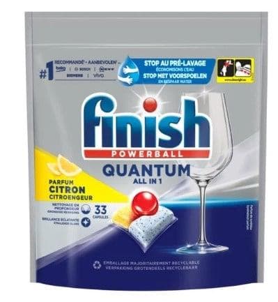 Powerball Quantum Lemon All in 1 Dishwasher Caps - Finish