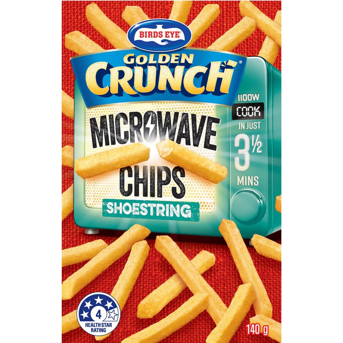 Golden Crunch Microwave Chips Shoestring - BirdsEye