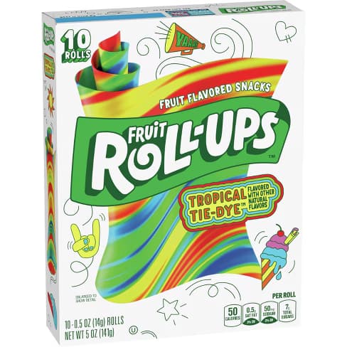 Fruit Roll-Ups Tropical Tie-Dye Flavored Snacks