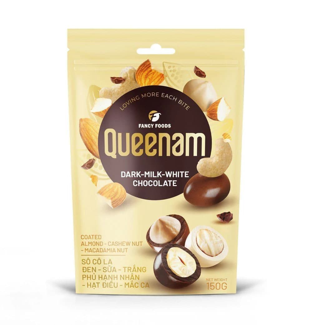 Dark Milk White Chocolate Coated Mix Nuts - Queenam