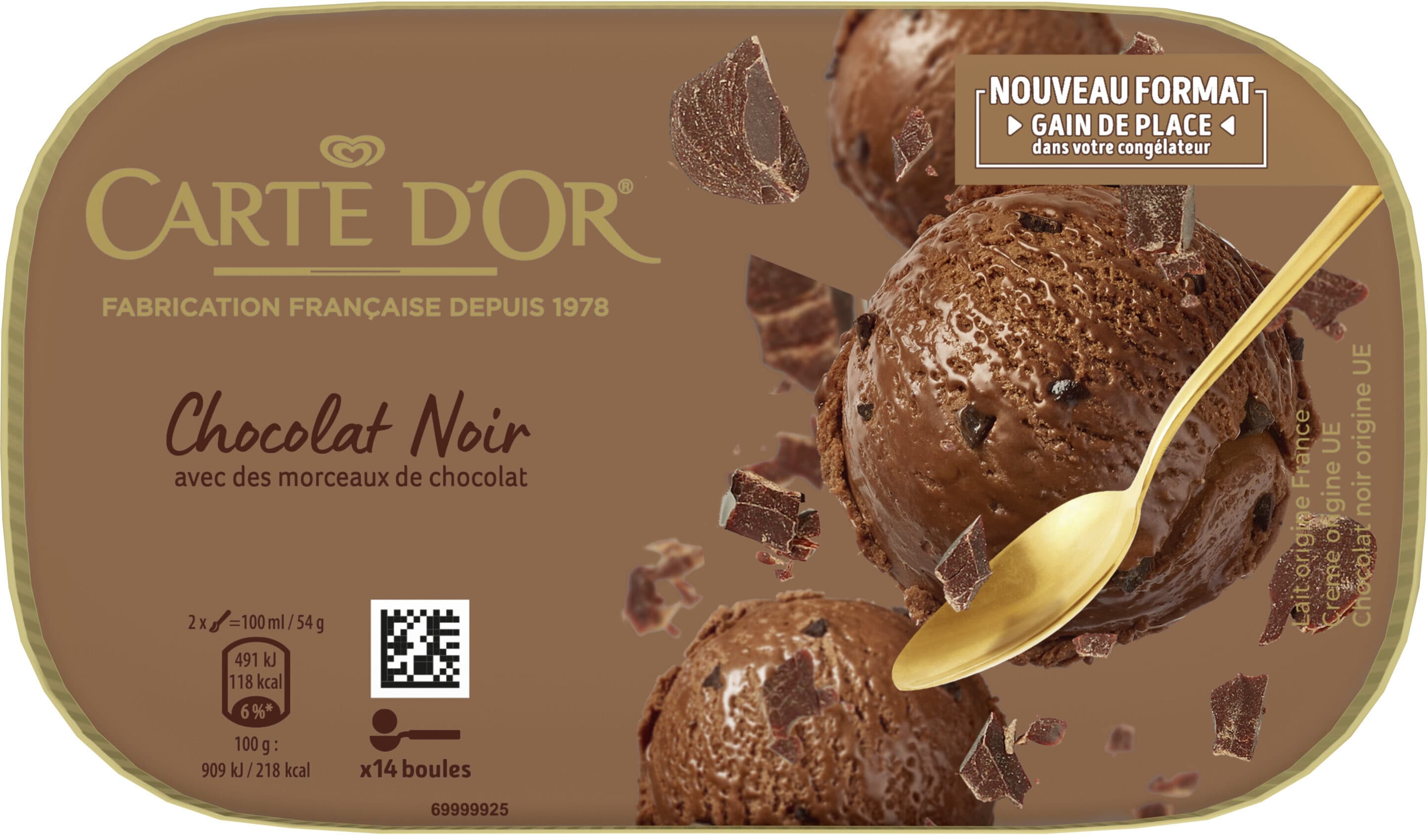 Glace Dark Chocolate with Chunks Ice Cream