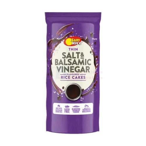 Thin Salt & Balsamic Vinegar Rice Cakes Gluten Free - Sunrice