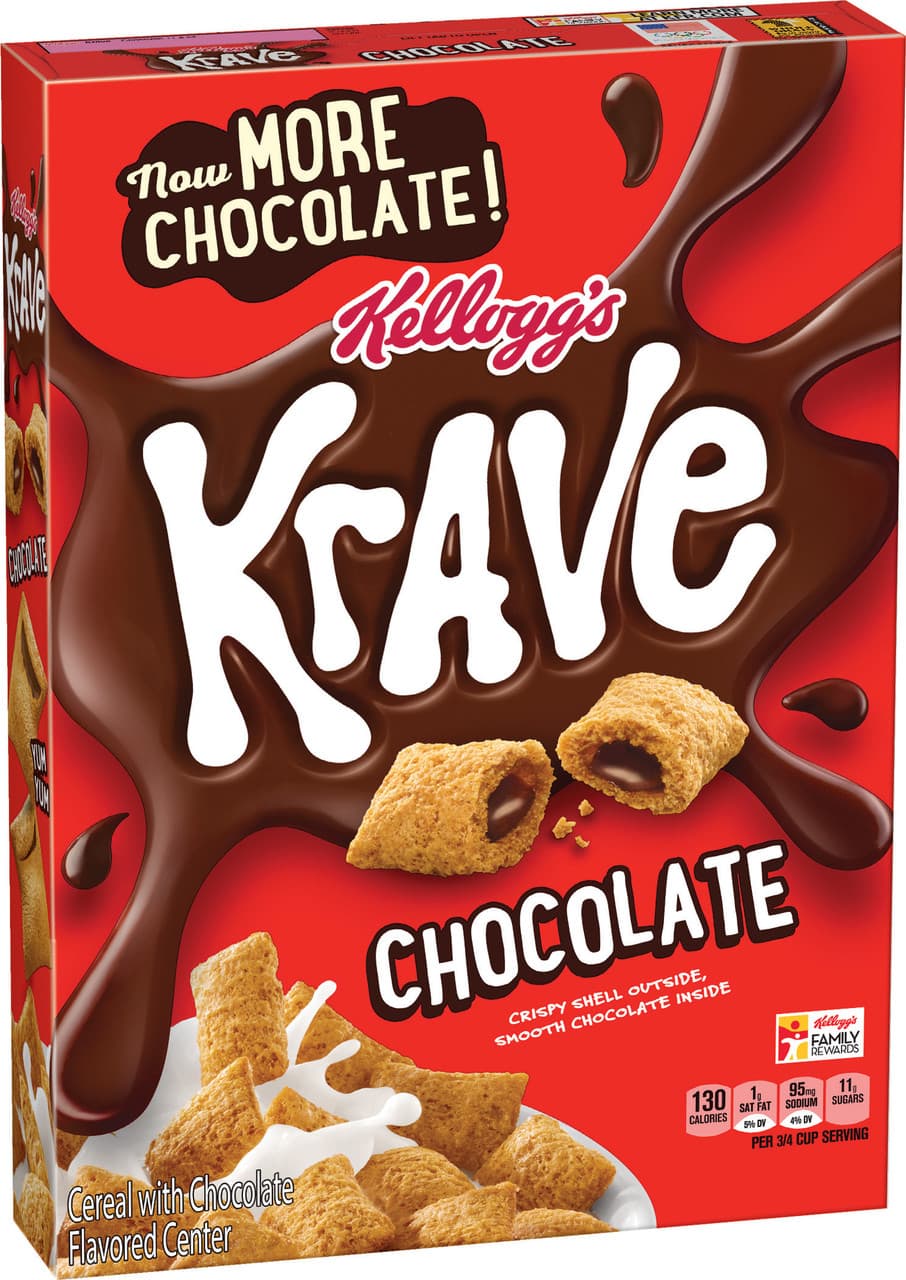 Krave Chocolate Filled Cereal - Kellogg's