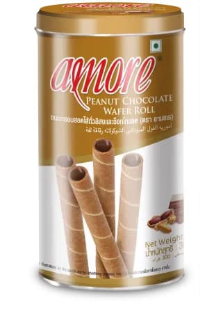 Peanut Chocolate Wafer Roll - Amore