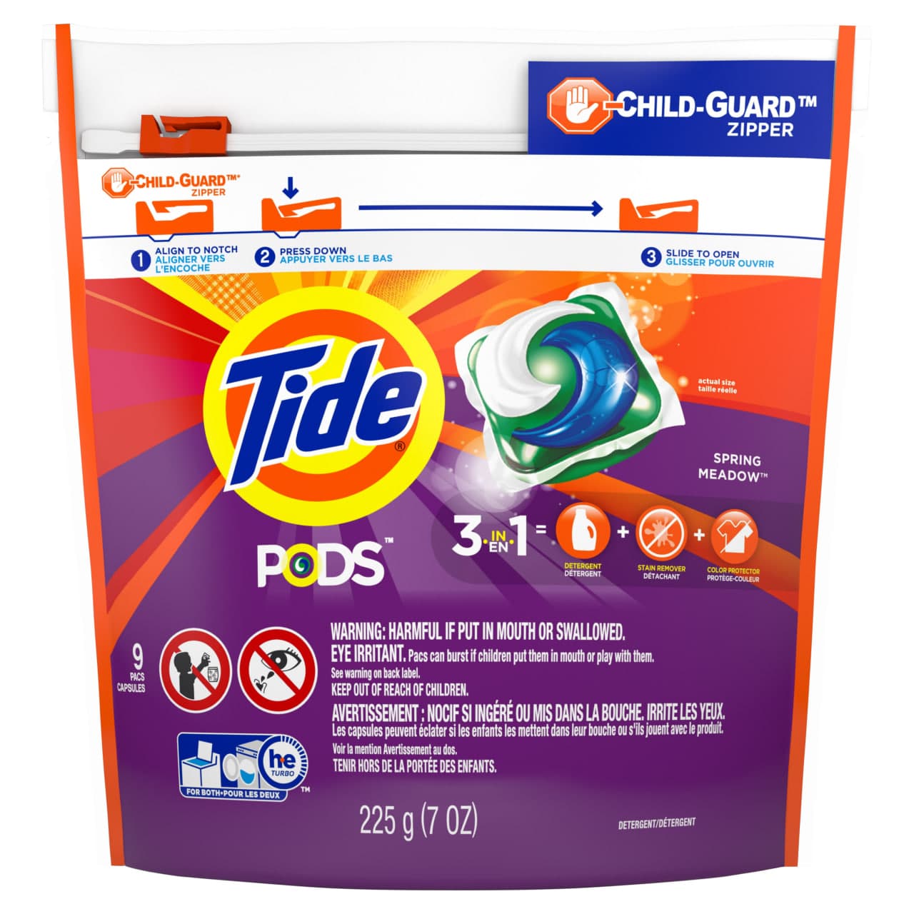 Laundry Detergent Capsules 3in1 Spring Meadow