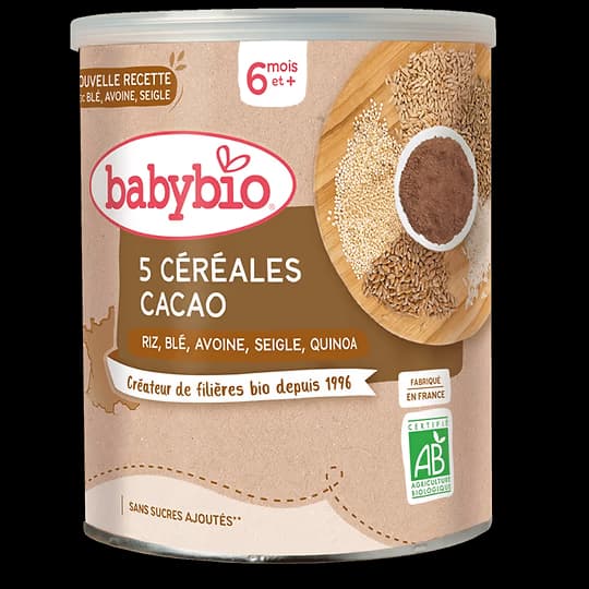 5 Cereals with Cacao from 6months - Babybio