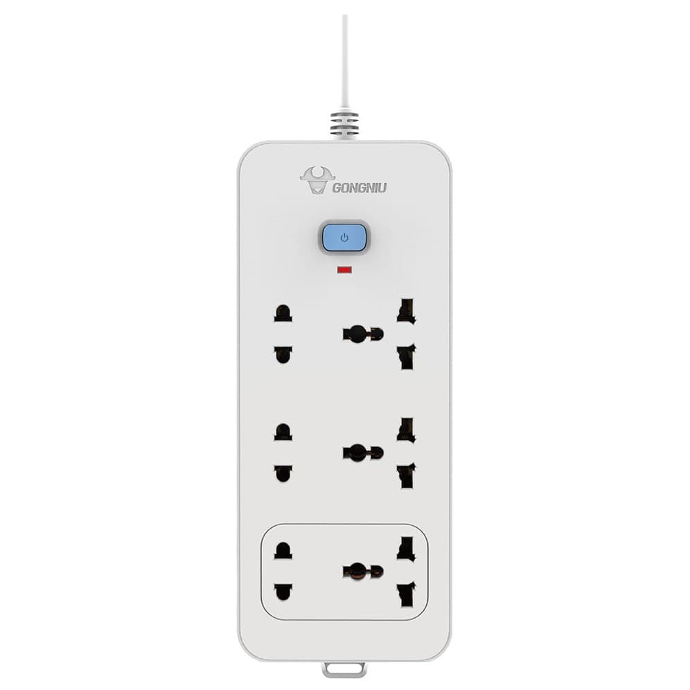 Multi-function Power 3m 6 Sockets 1 Switch 2500W - Gongniu